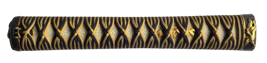 ２色蛇腹糸網代組上巻き